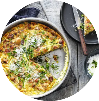 Mushroom and Zucchini Omelet