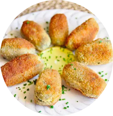 Spanish style Zucchini and Mozzarella Croquettes