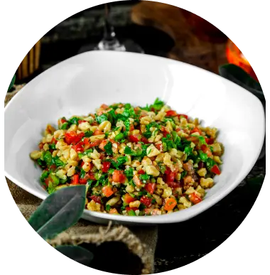 Couscous with Green Bell Pepper and Tomato