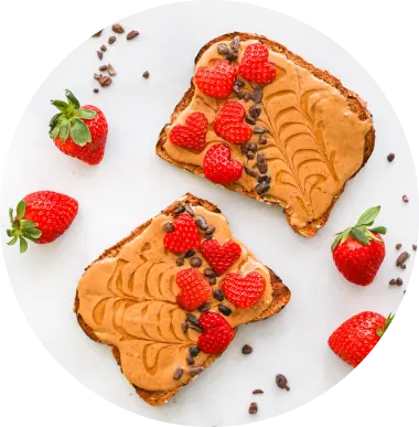 Peanut Butter and Strawberry Toast