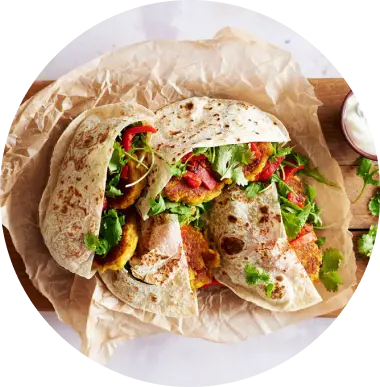 Garbanzo Patties in Pita Bread