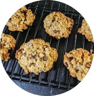 Hazelnut and Cocoa Oat Cookies