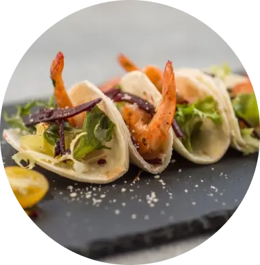 Jumbo Shrimp and Avocado Tacos