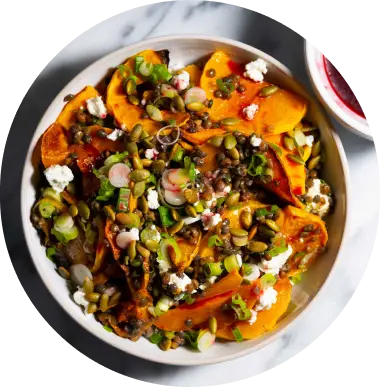 Sautéed Lentils with Zucchini and Butternut Squash